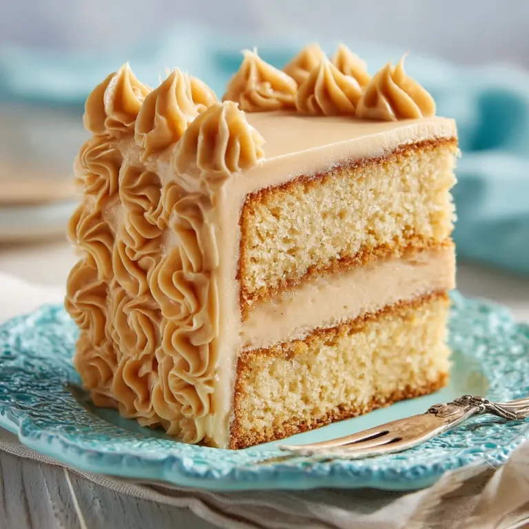 Vanilla Cream Cake with Quick Caramel Frosting Recipe