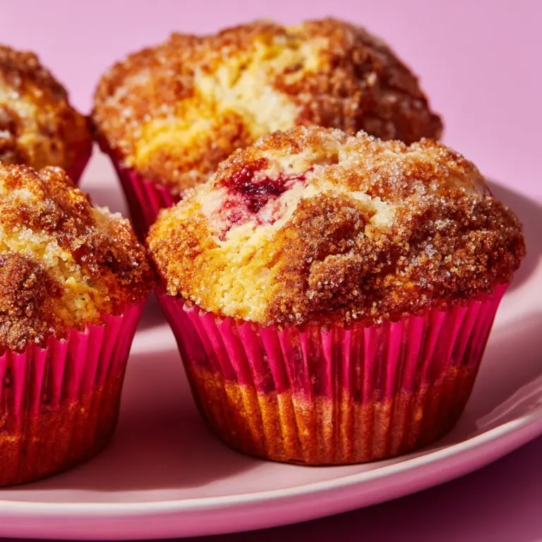 Rhubarb Muffins with Cinnamon Sugar Topping Recipe