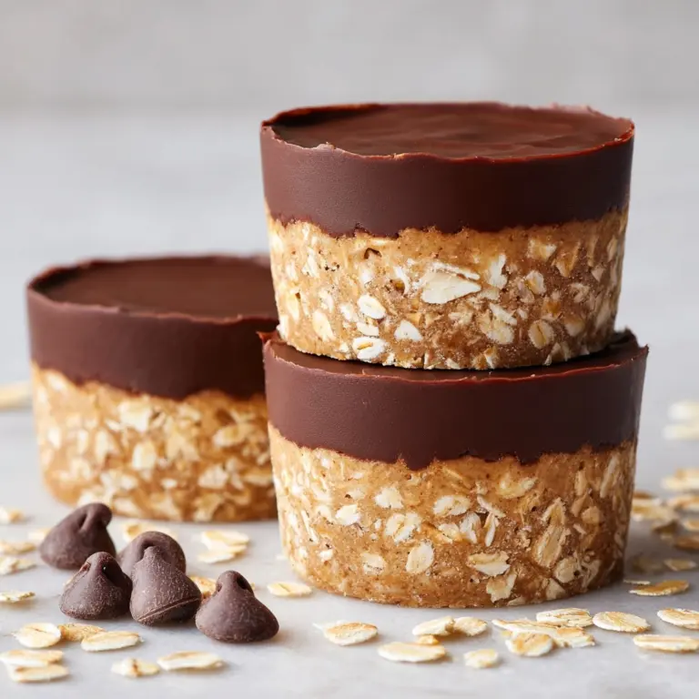 No Bake Peanut Butter Oat Cups Recipe