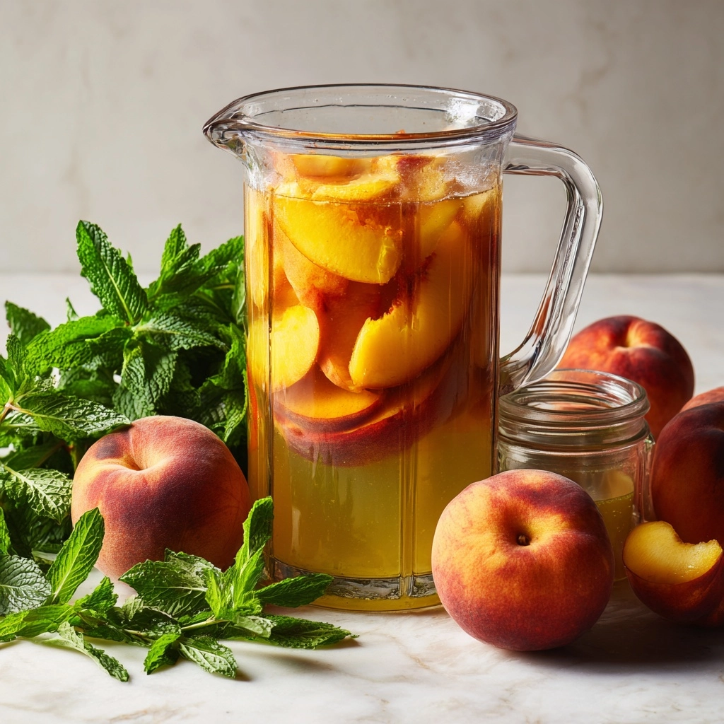 Lemon Peach Sparkling Mocktail Recipe