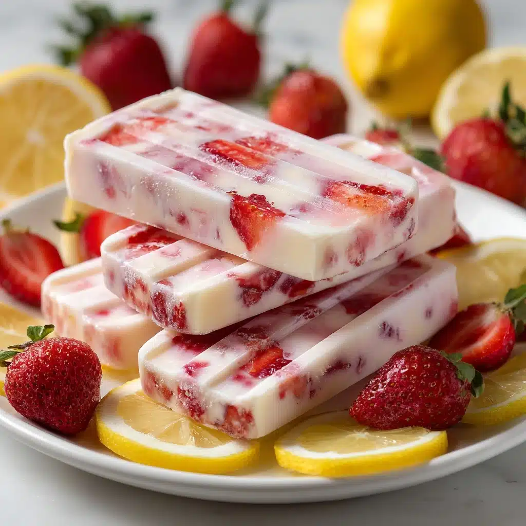 Strawberry Lemonade Popsicles Recipe - Recipe Image