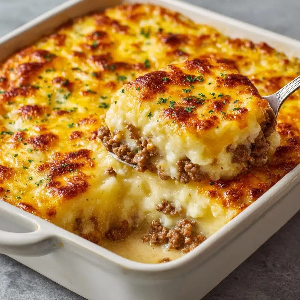 Cheesy Mushroom and Beef Rice Bake Recipe - Recipe Image