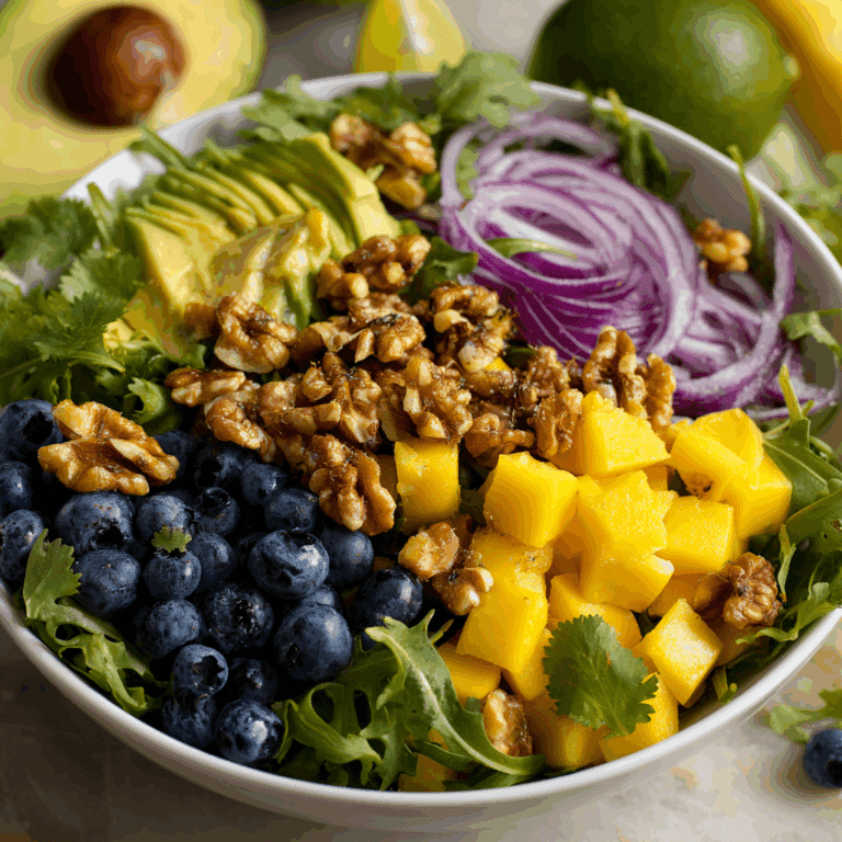 Mango Cucumber Salad with Blueberry and Avocado Recipe