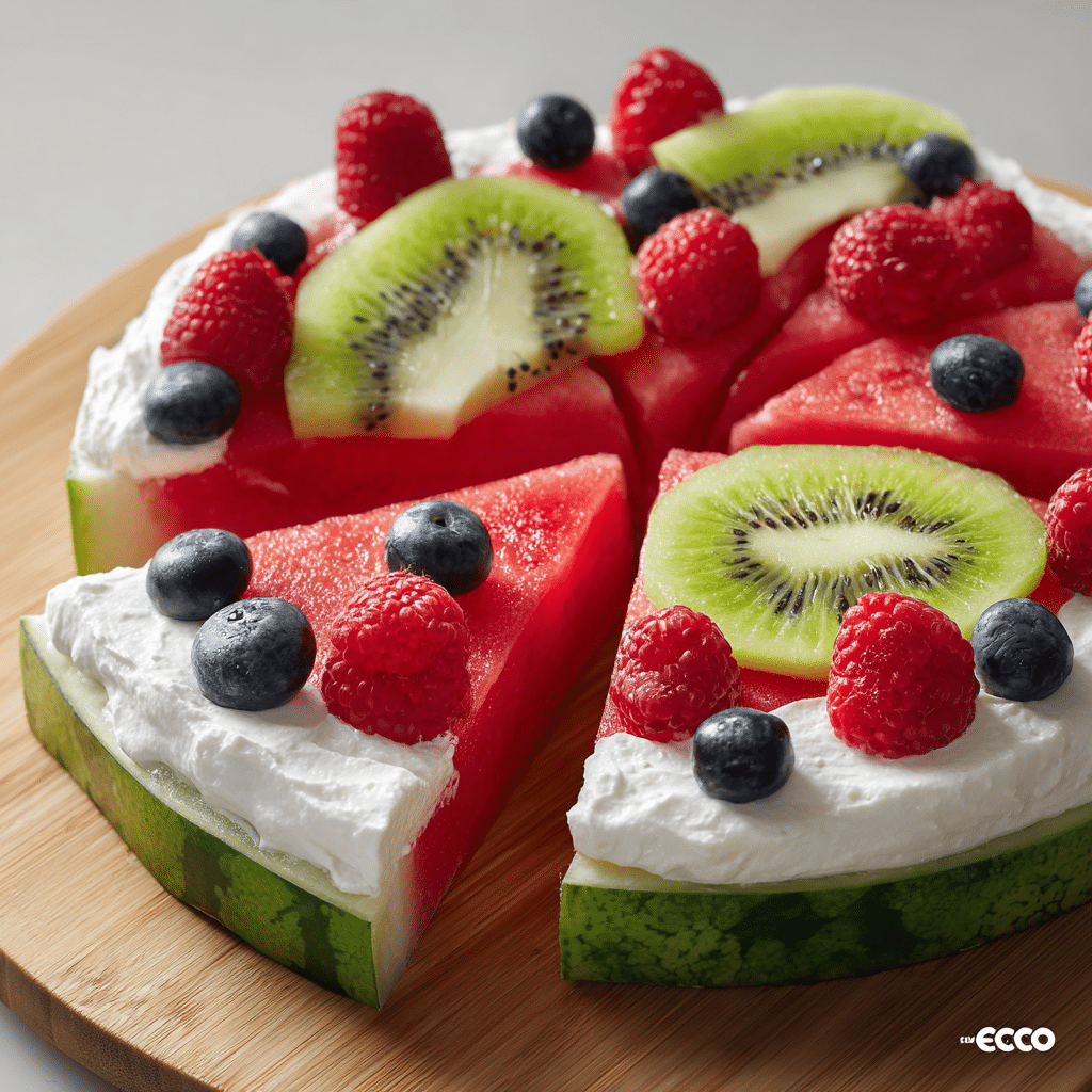 Healthy Watermelon Fruit Pizza Recipe