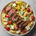 Chimichurri Steak & Roasted Corn Pasta Salad Recipe