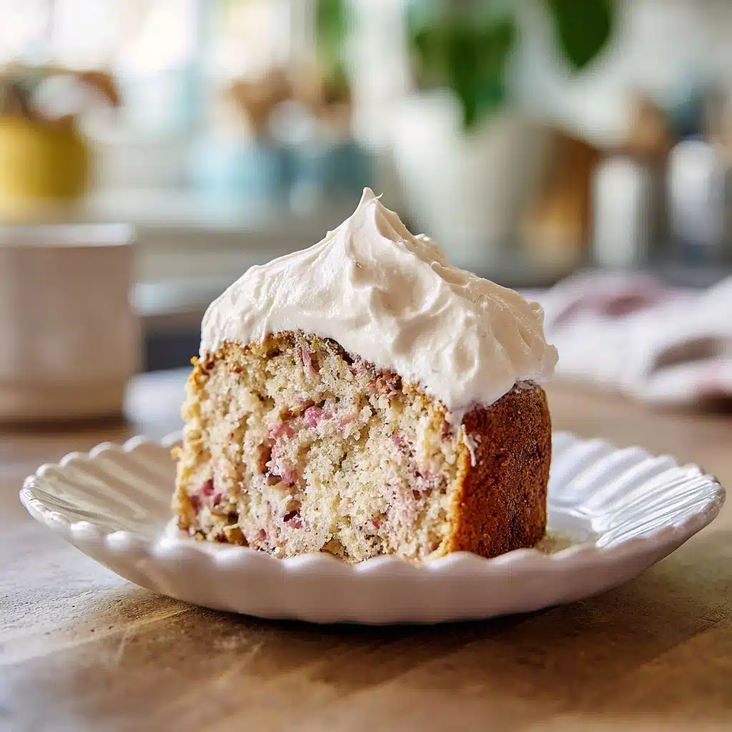 Rhubarb Cinnamon Pecan Cake Recipe