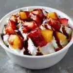 Whipped Honey Goat Cheese Dip with Balsamic Fruit Recipe