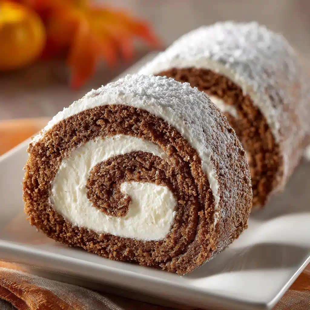 Classic Pumpkin Roll with Cream Cheese Filling Recipe - Recipe Image