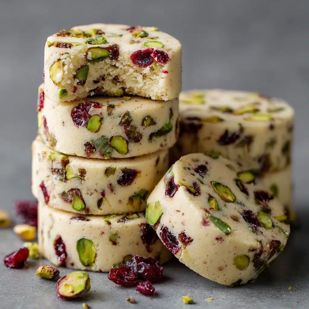 Cranberry Pistachio Shortbread Cookies Recipe