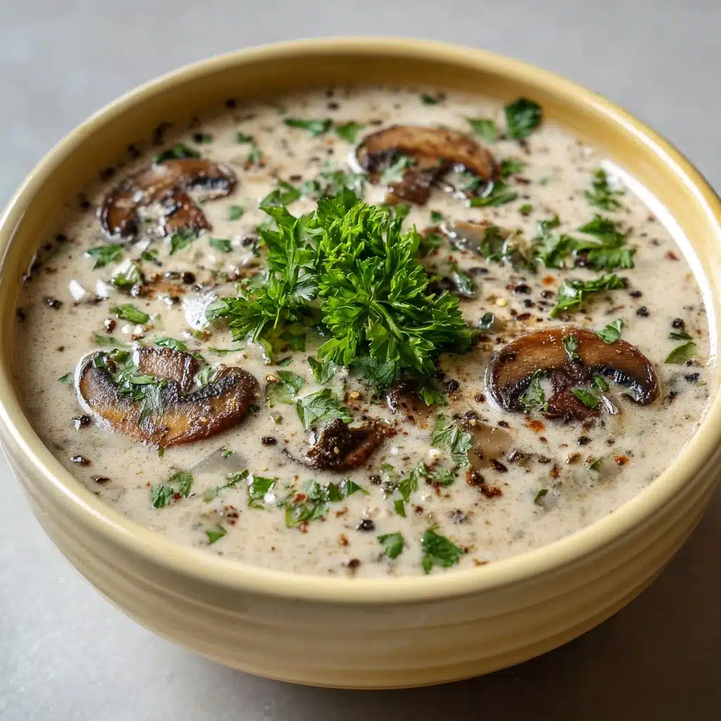Decadent and Creamy Mushroom Soup Recipe - Recipe Image