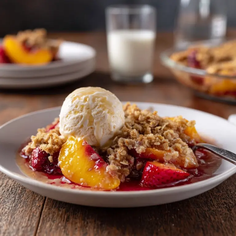 Strawberry Peach Crisp Recipe