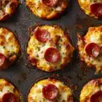 Cheesy Pizza Rice Muffins Recipe