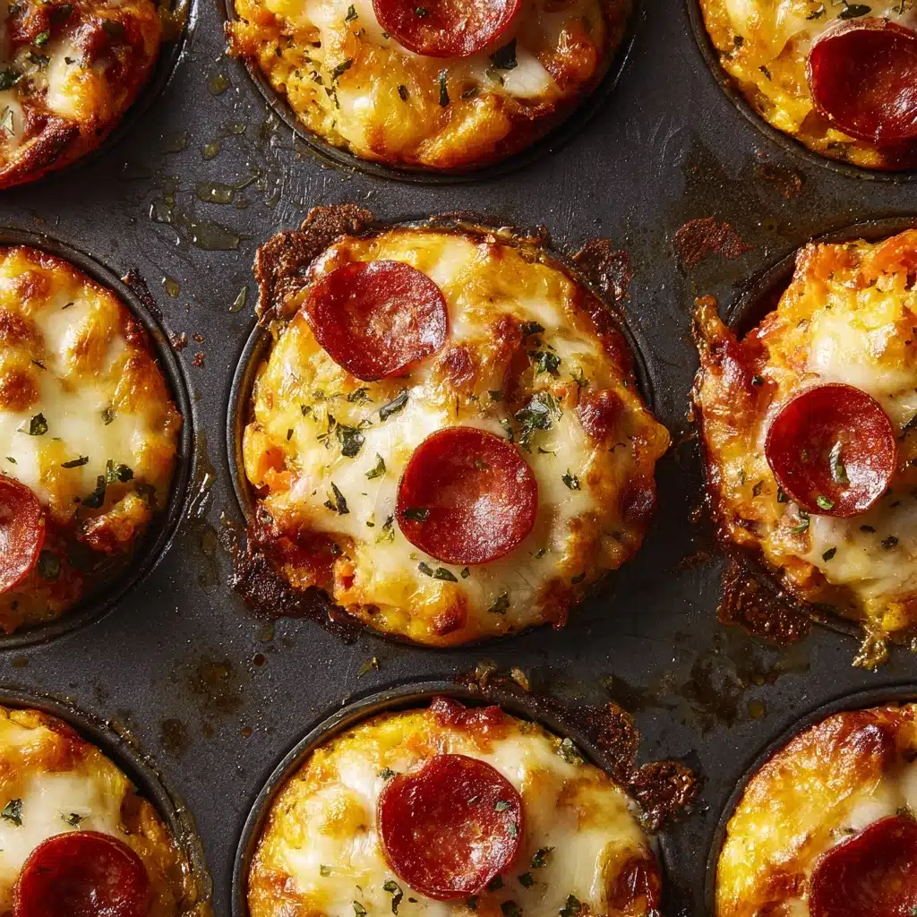 Cheesy Pizza Rice Muffins Recipe