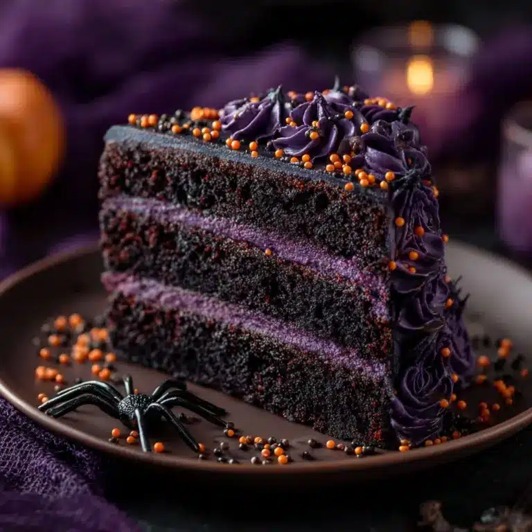 Spooky Black Velvet Halloween Cake Recipe