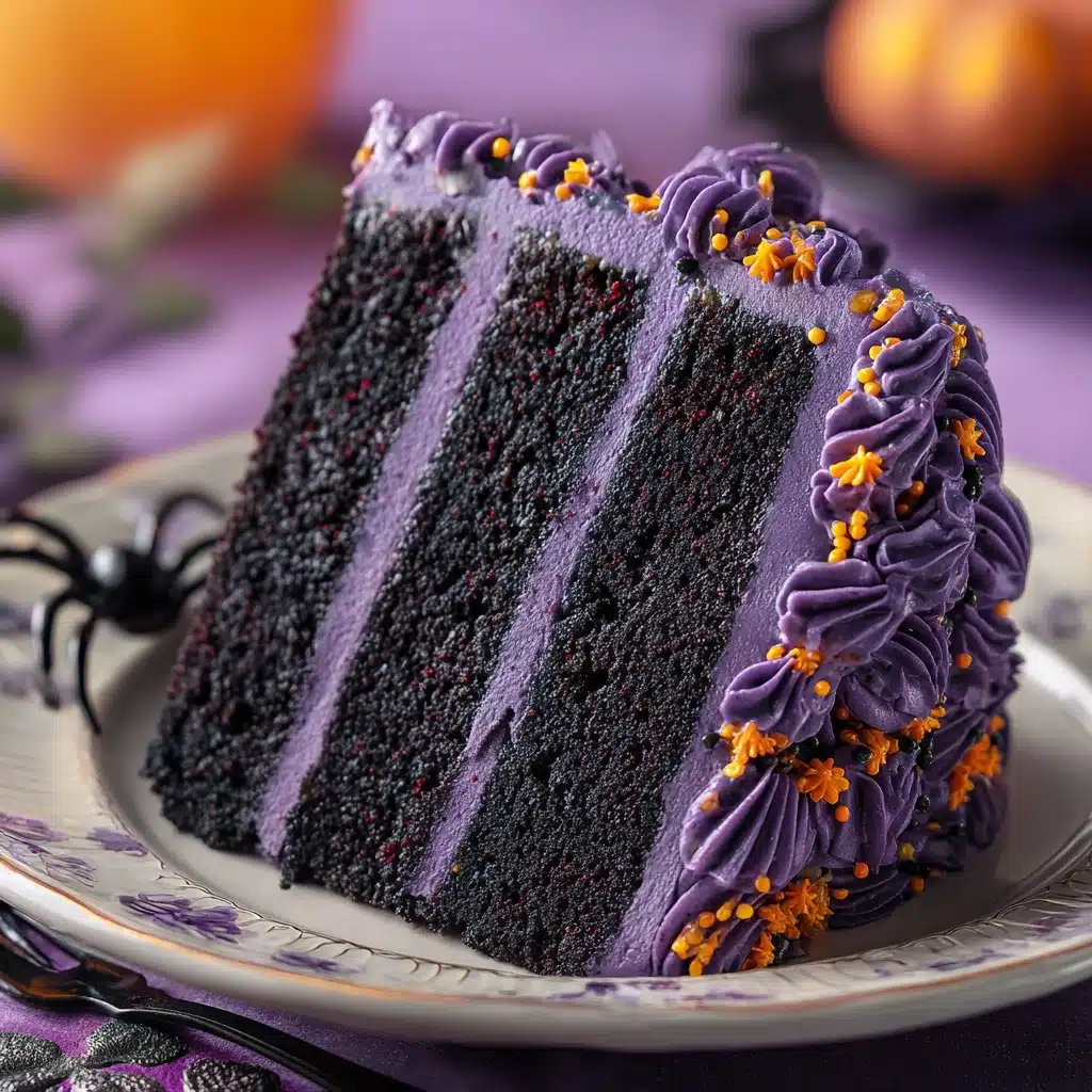 Spooky Black Velvet Halloween Cake Recipe - Recipe Image