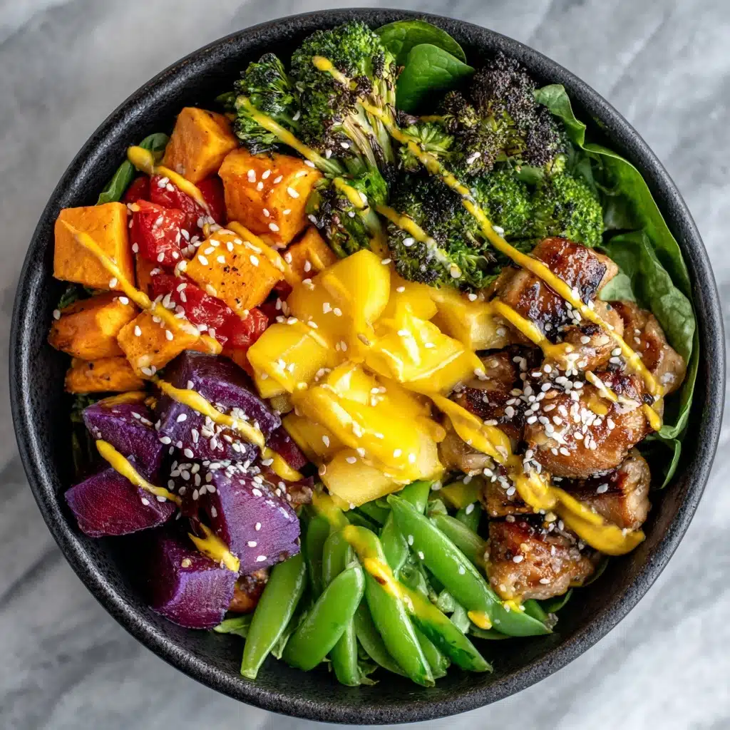 Chicken Buddha Bowl with Spicy Mango Sauce Recipe - Recipe Image