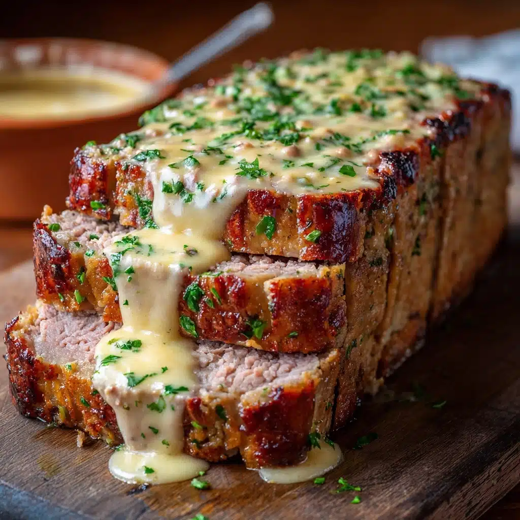 Chicken Cordon Bleu Meatloaf with Creamy Dijon Gravy Recipe - Recipe Image