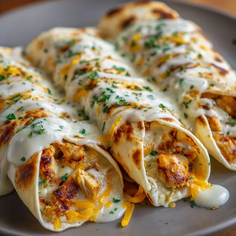 Cheesy Chicken Alfredo Wraps Recipe