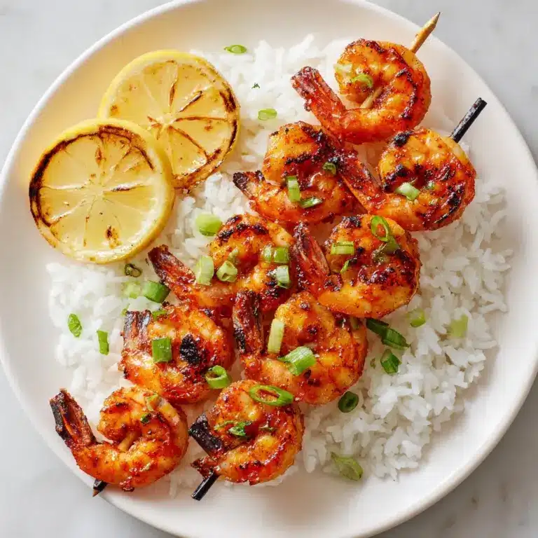 Asian Marinated Grilled Shrimp Skewers Recipe