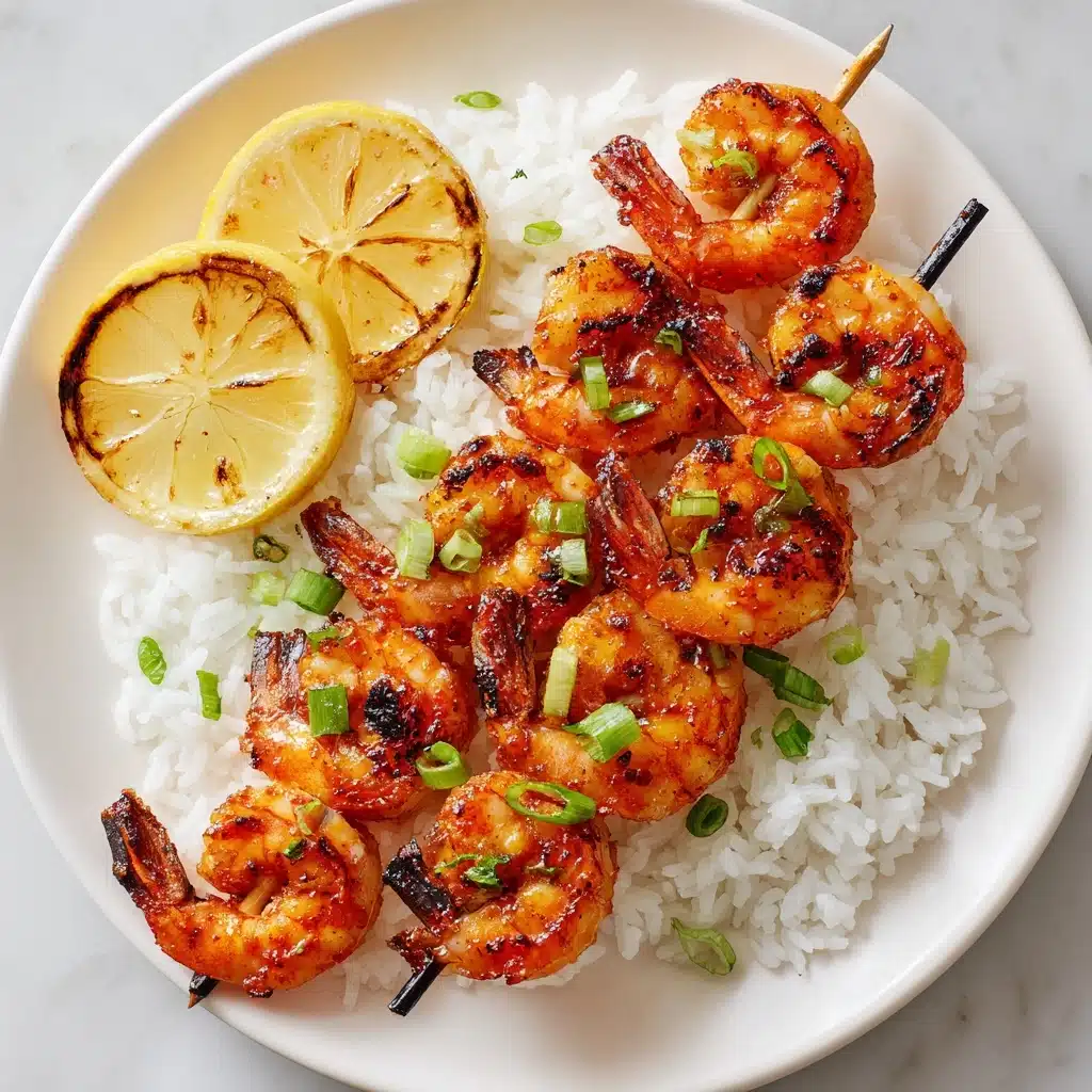 Asian Marinated Grilled Shrimp Skewers Recipe - Recipe Image