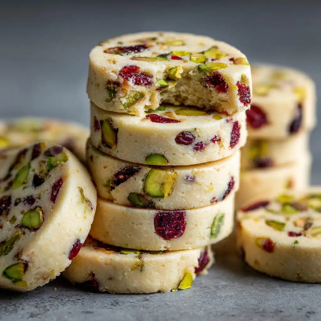 Cranberry Pistachio Shortbread Cookies Recipe