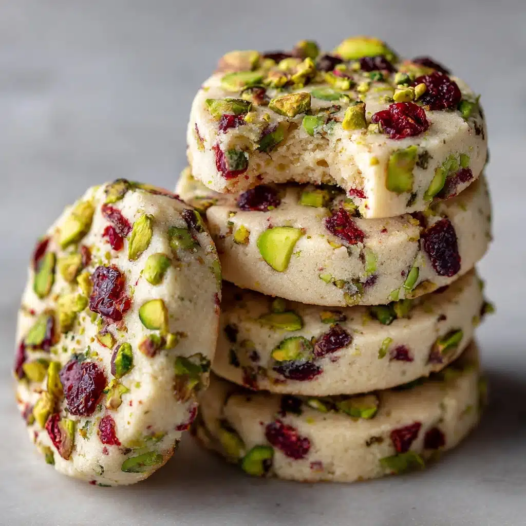 Cranberry Pistachio Shortbread Cookies Recipe - Recipe Image