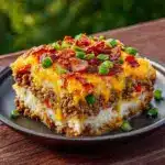 Cheesy Loaded Meatloaf Casserole Recipe