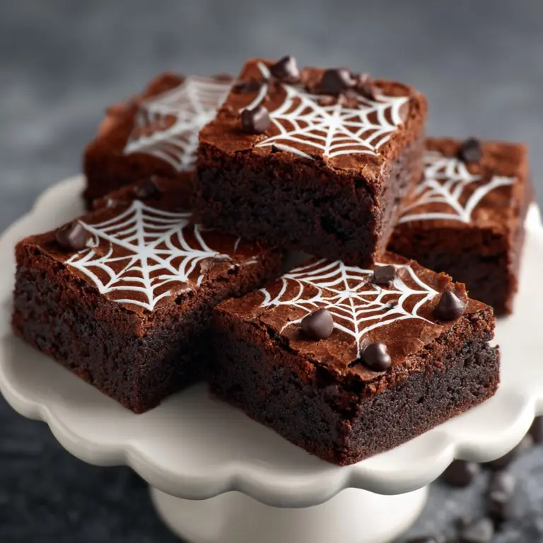 Spider Web Halloween Brownies Recipe