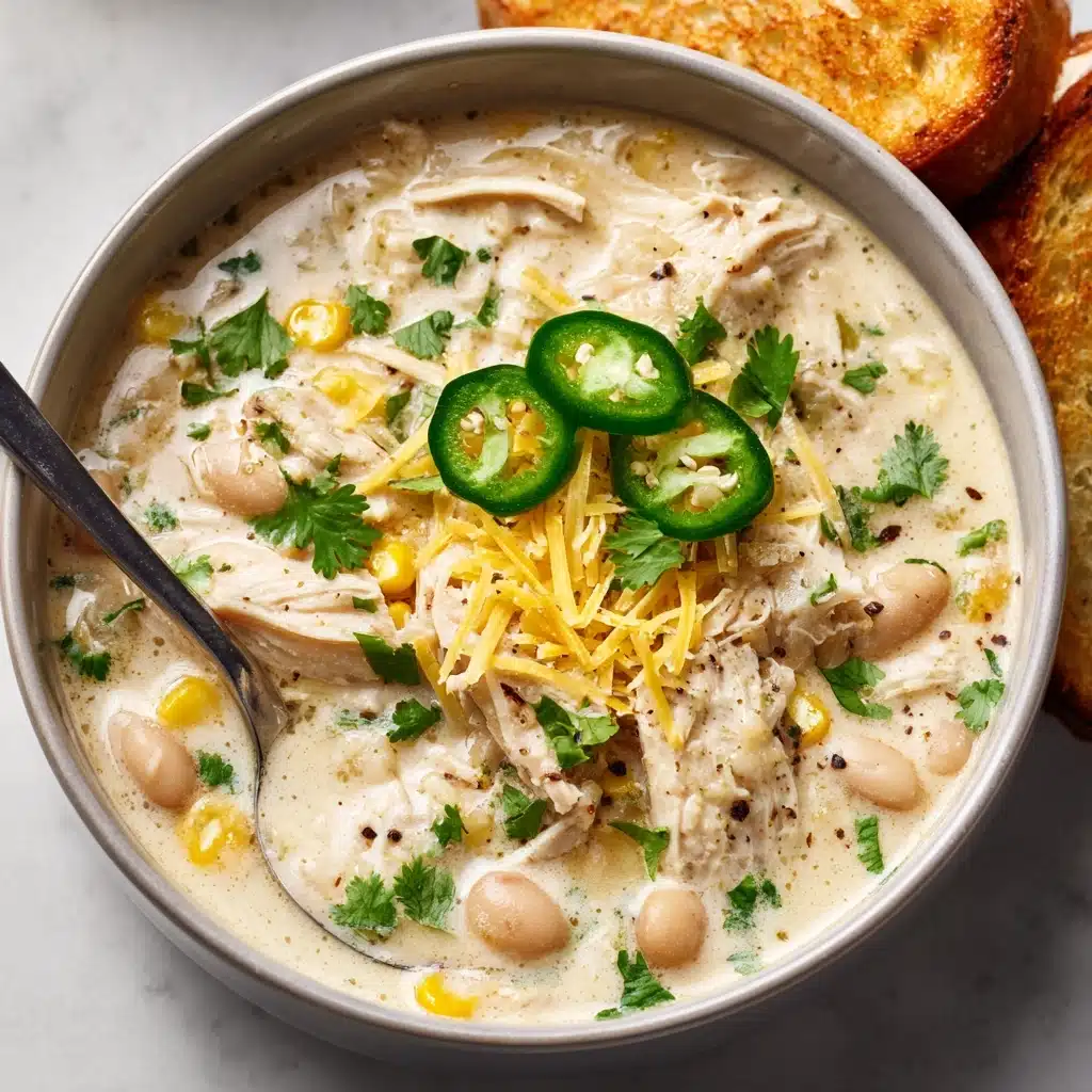 Creamy Crockpot White Chicken Chili Recipe - Recipe Image