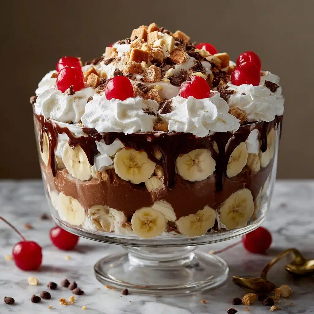 No-Bake Chocolate Banana Split Trifle Recipe