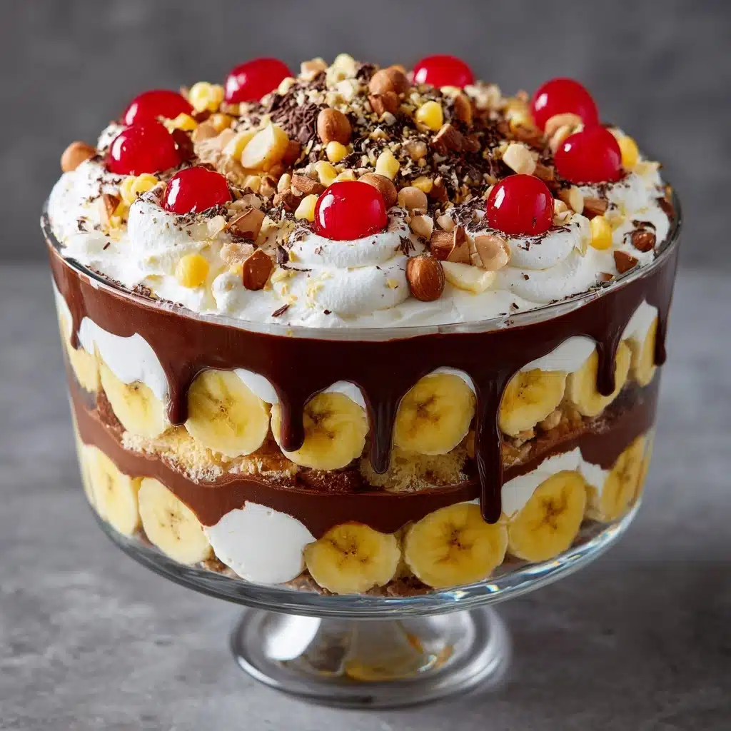 No-Bake Chocolate Banana Split Trifle Recipe - Recipe Image