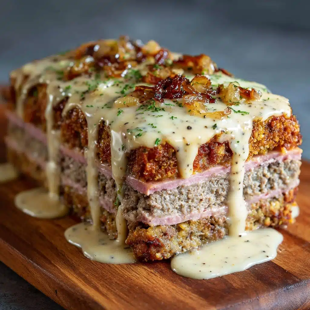Chicken Cordon Bleu Meatloaf with Creamy Dijon Gravy Recipe