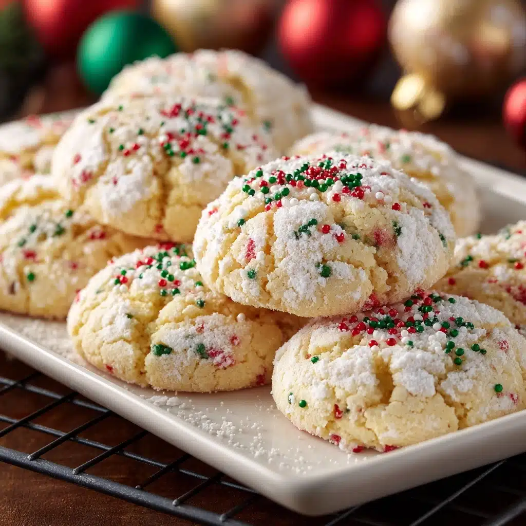 Christmas Ooey Gooey Butter Cookies Recipe - Recipe Image