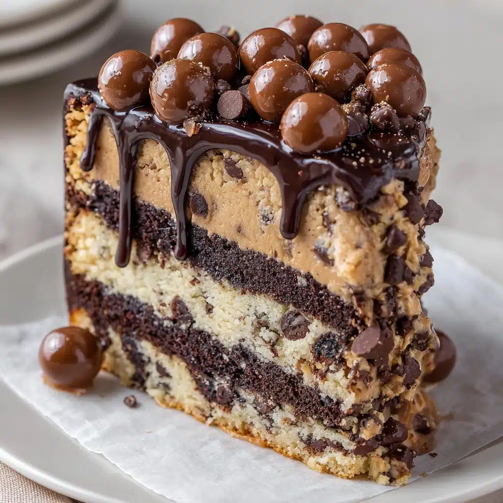 Cookie Dough Brownie Cake Recipe