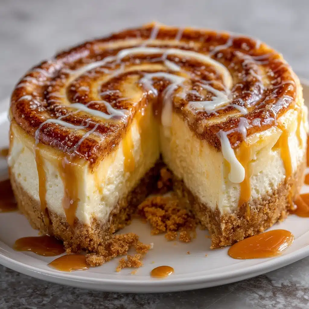 Cinnamon Roll Honeybun Cheesecake Recipe - Recipe Image