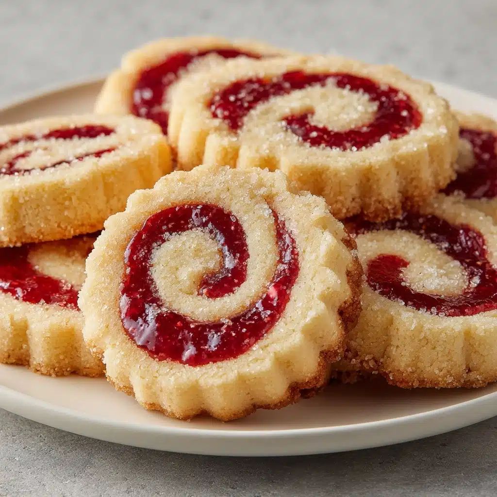 Raspberry Swirl Shortbread Cookies Recipe - Recipe Image