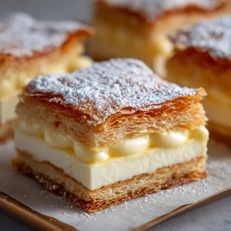 Vanilla Custard Cream Squares Recipe