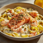 Salmon and Shrimp Alfredo Recipe