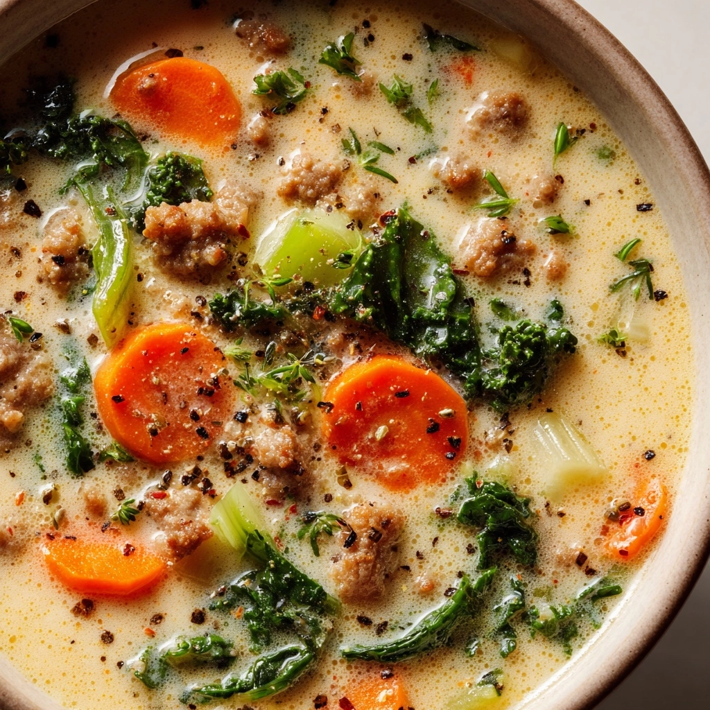 Creamy Parmesan Italian Sausage Soup Recipe