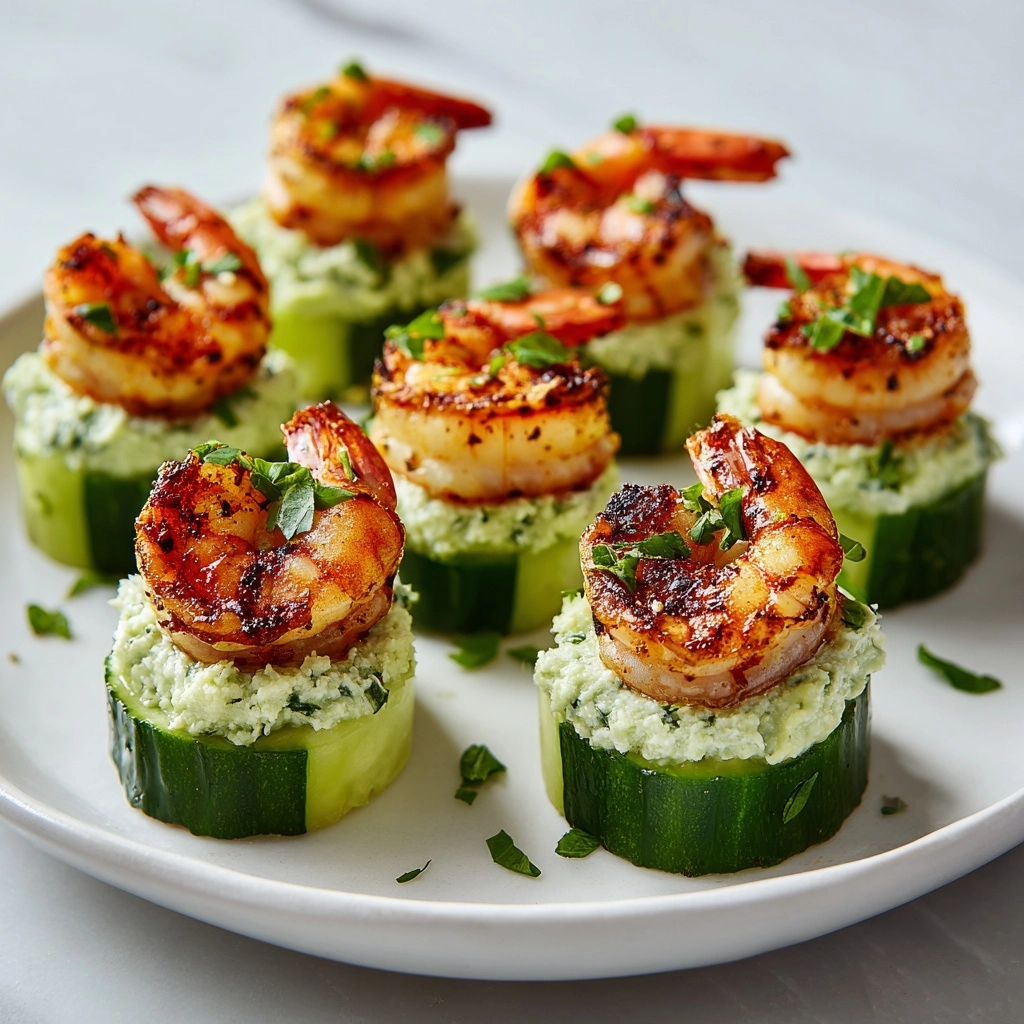 Blackened Shrimp Cucumber Bites Recipe - Recipe Image