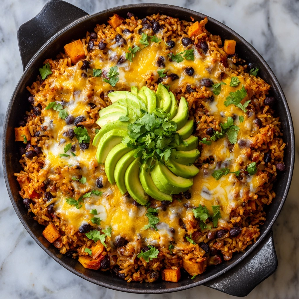 Southwest Sweet Potato, Black Bean and Rice Skillet Recipe