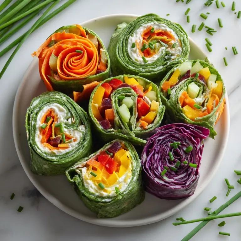 Vegan Veggie Rainbow Wraps Recipe