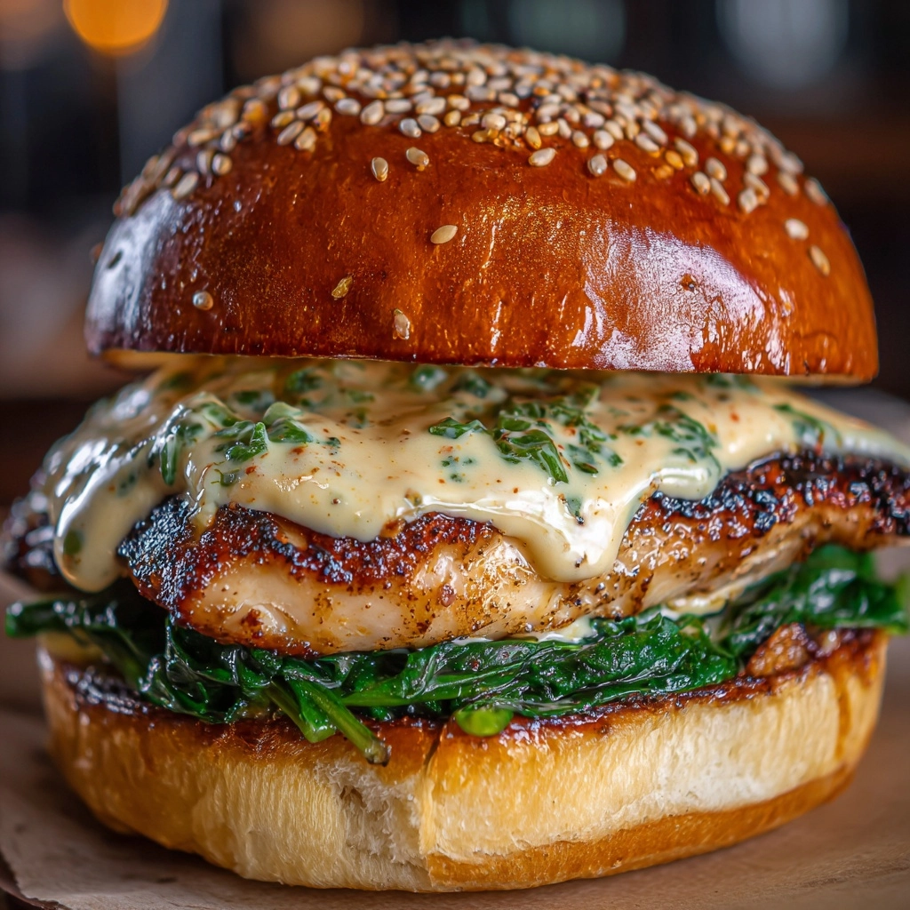 Spinach Feta Chicken Burgers Recipe