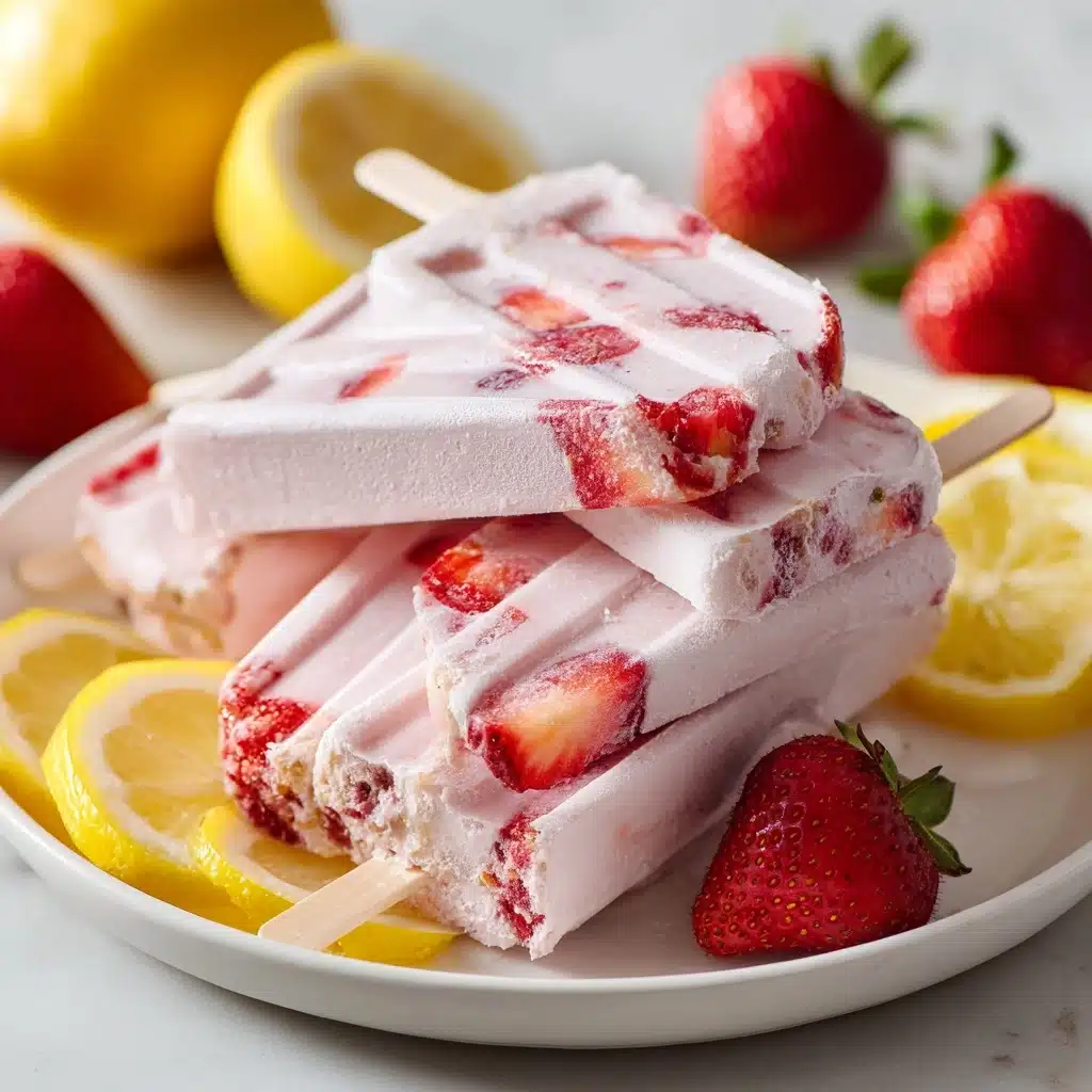 Strawberry Lemonade Popsicles Recipe - Recipe Image