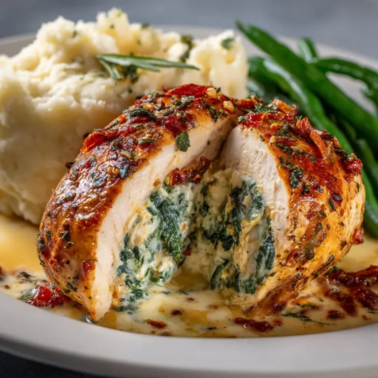 Spinach and Sun-Dried Tomato Stuffed Chicken Breast Recipe
