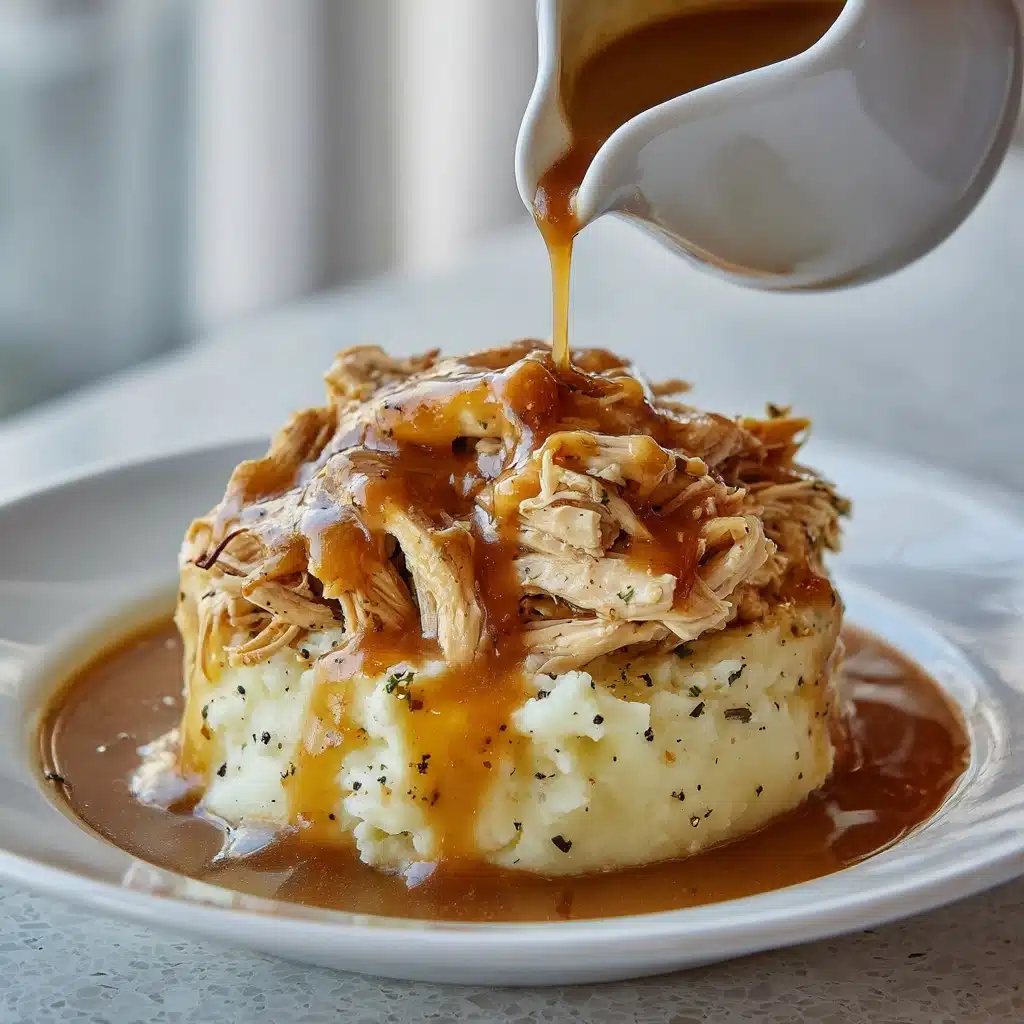 Smothered Chicken with Cheesy Mashed Potatoes Recipe - Recipe Image