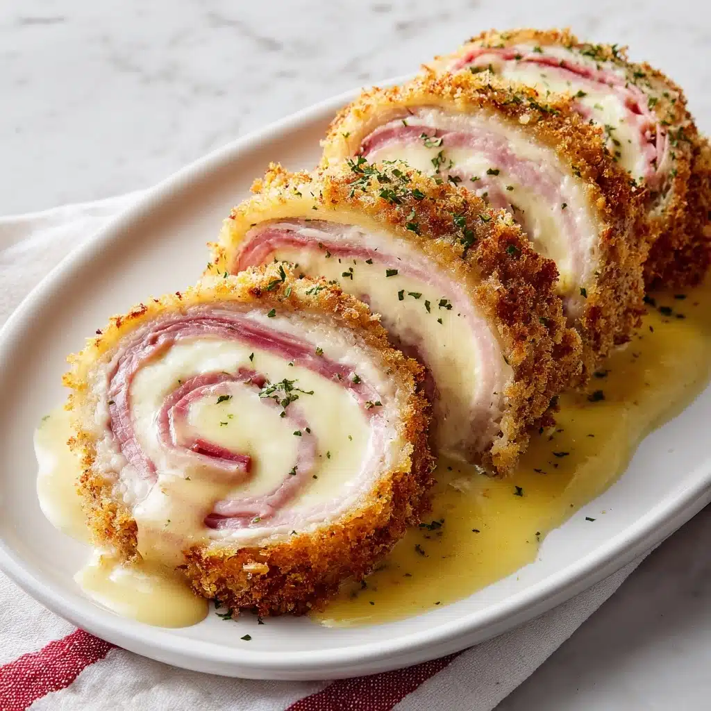 Cheesy Chicken Cordon Bleu Meatloaf Recipe - Recipe Image