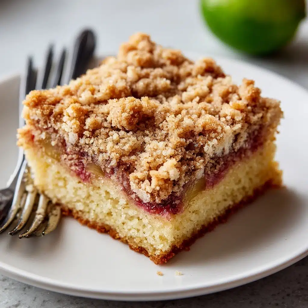 Rhubarb Streusel Coffee Cake Recipe - Recipe Image