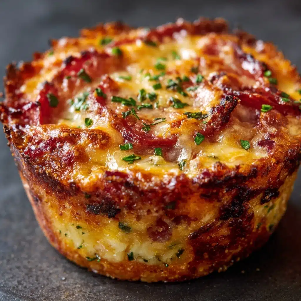 Cheesy Pizza Rice Muffins Recipe - Recipe Image