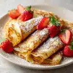 Creamy Strawberry Crepes Recipe